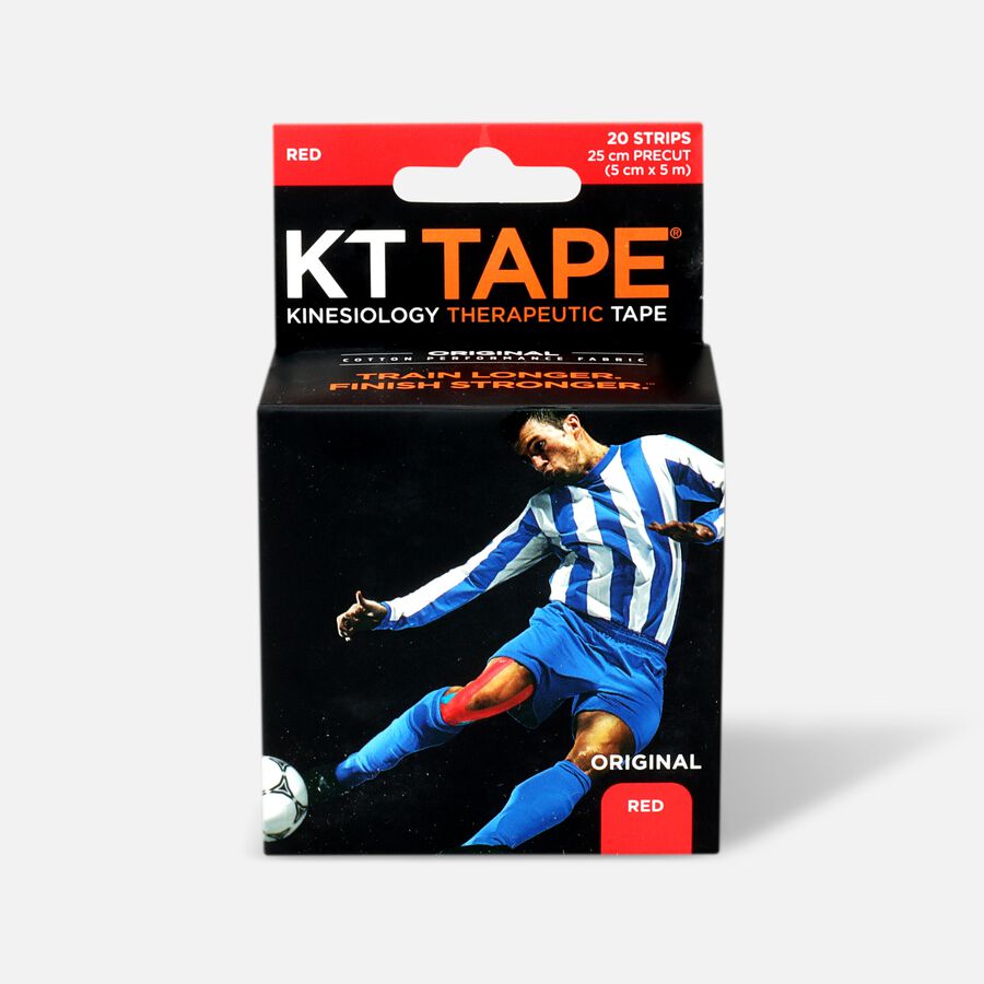KT TAPE Original, Pre-cut, 20 Strip, Cotton, Red, Red, large image number 0