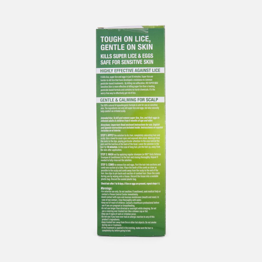 RID Super Max Sensitive Skin  Lice Treatment Kit, 3.4 fl oz., , large image number 1