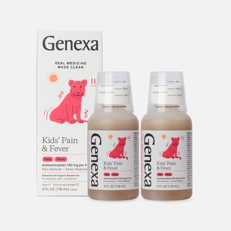 Genexa Kid's Pain & Fever Acetaminophen Oral Suspension, 4 oz. (2-Pack), , large image number 0