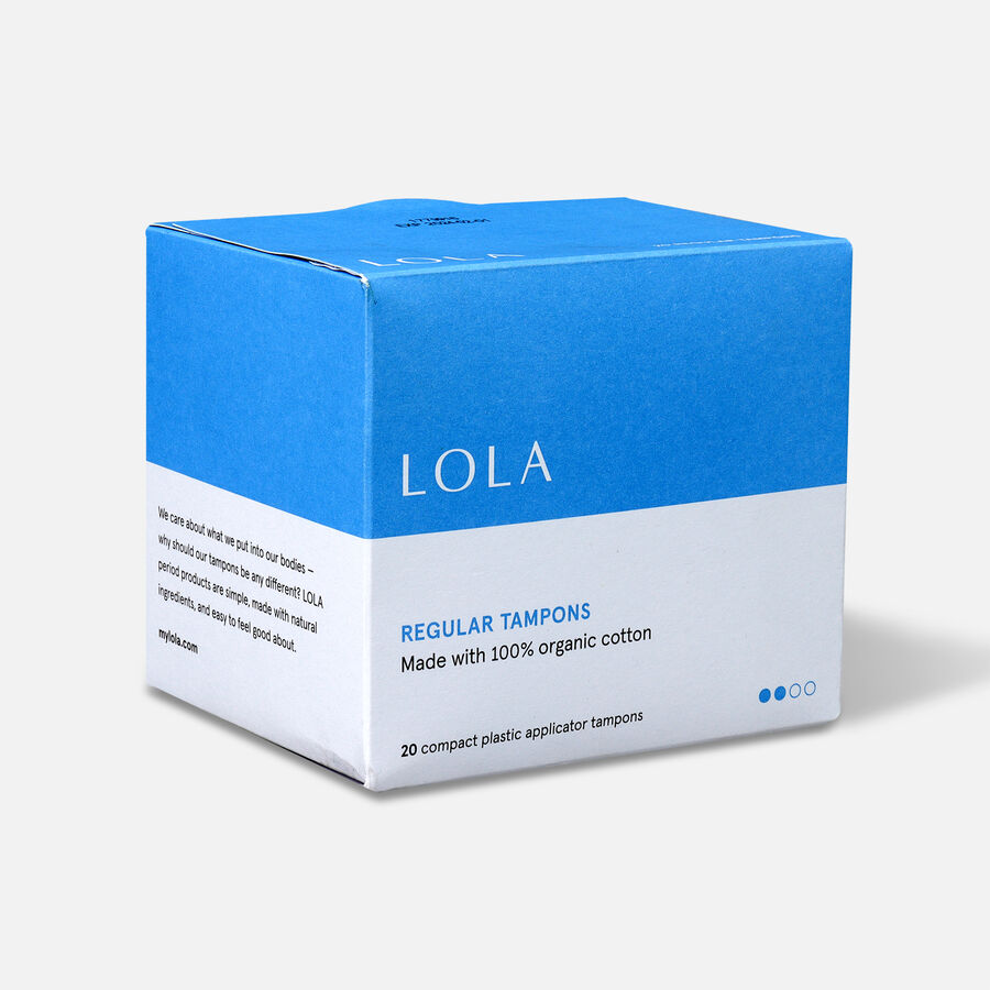 HSA Eligible LOLA Regular Tampons, Compact Plastic Applicator, 20 ct