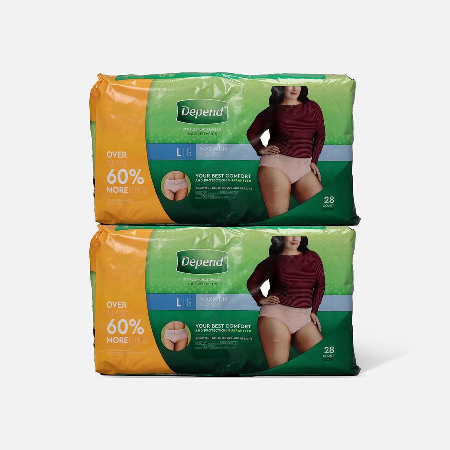 Depend FIT-FLEX Underwear, Maximum Absorbency, Large, 28 ct. (2-Pack), , large image number 0