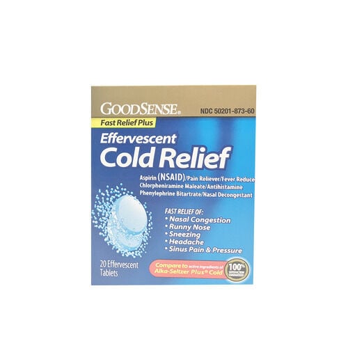 GoodSense® Effervescent Cold Relief Plus Tablets, 20 Count