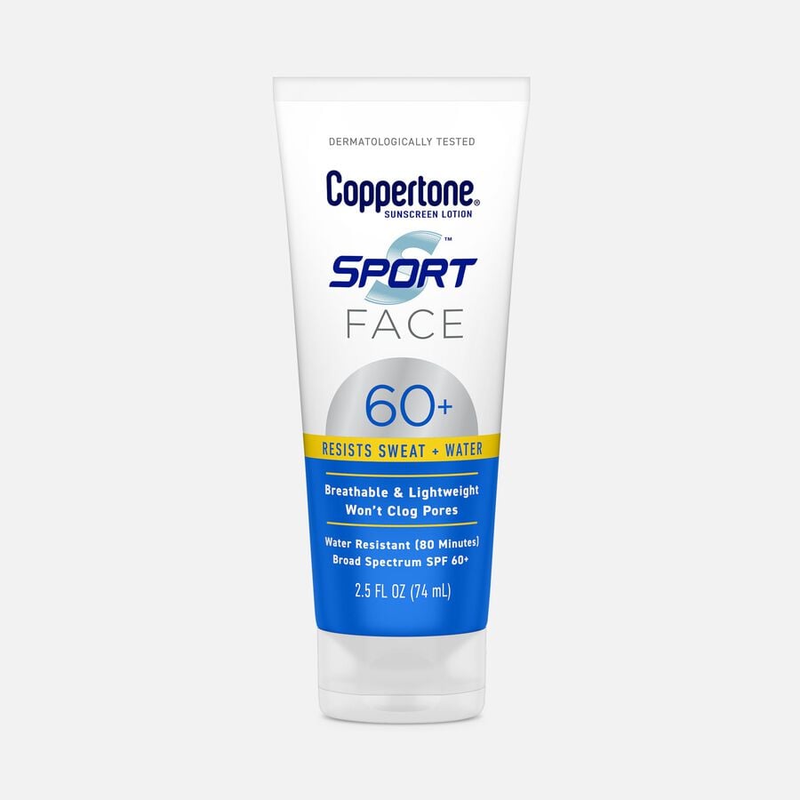 Coppertone Sport Face Sunscreen Lotion, SPF 60+,  2.5 fl oz., , large image number 0