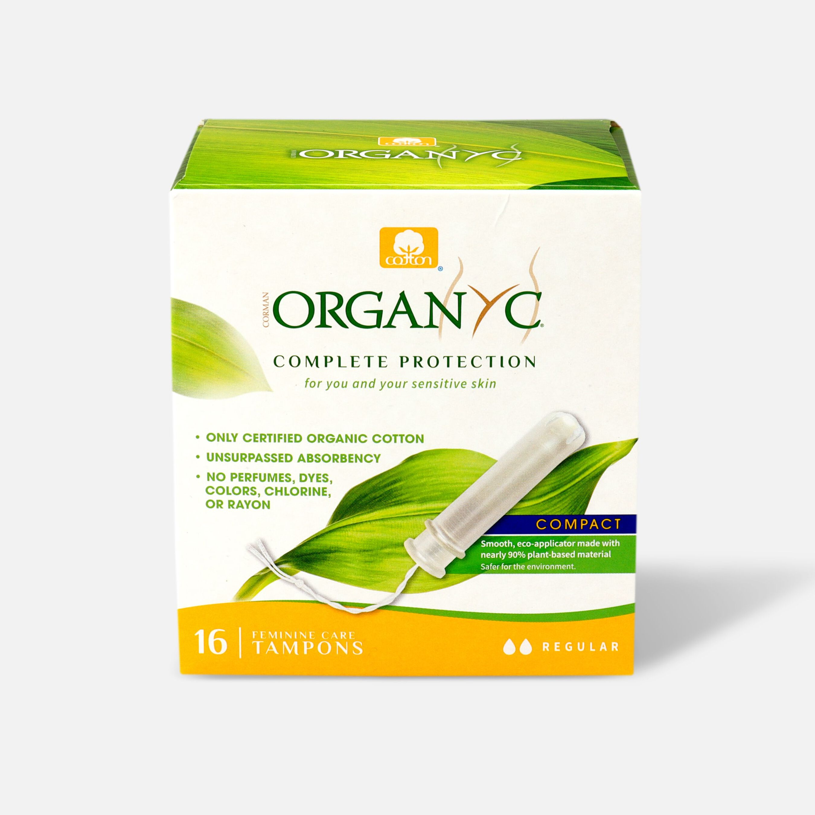 Organyc Compact Tampons with EcoApplicator, 16ct