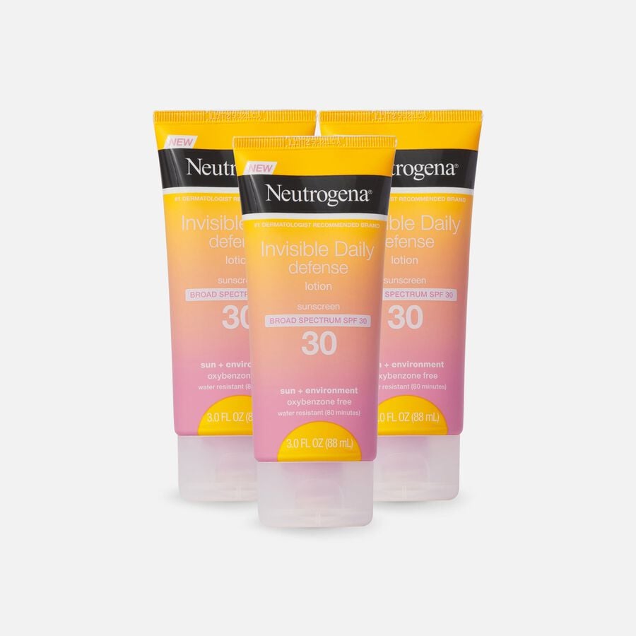 Neutrogena Invisible Daily Defense Sunscreen Lotion, 3 oz. (3-Pack), , large image number 0