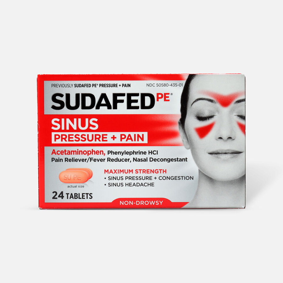 Sudafed PE Sinus Pressure + Pain Max Strength NonDrowsy Caplets 24 ct