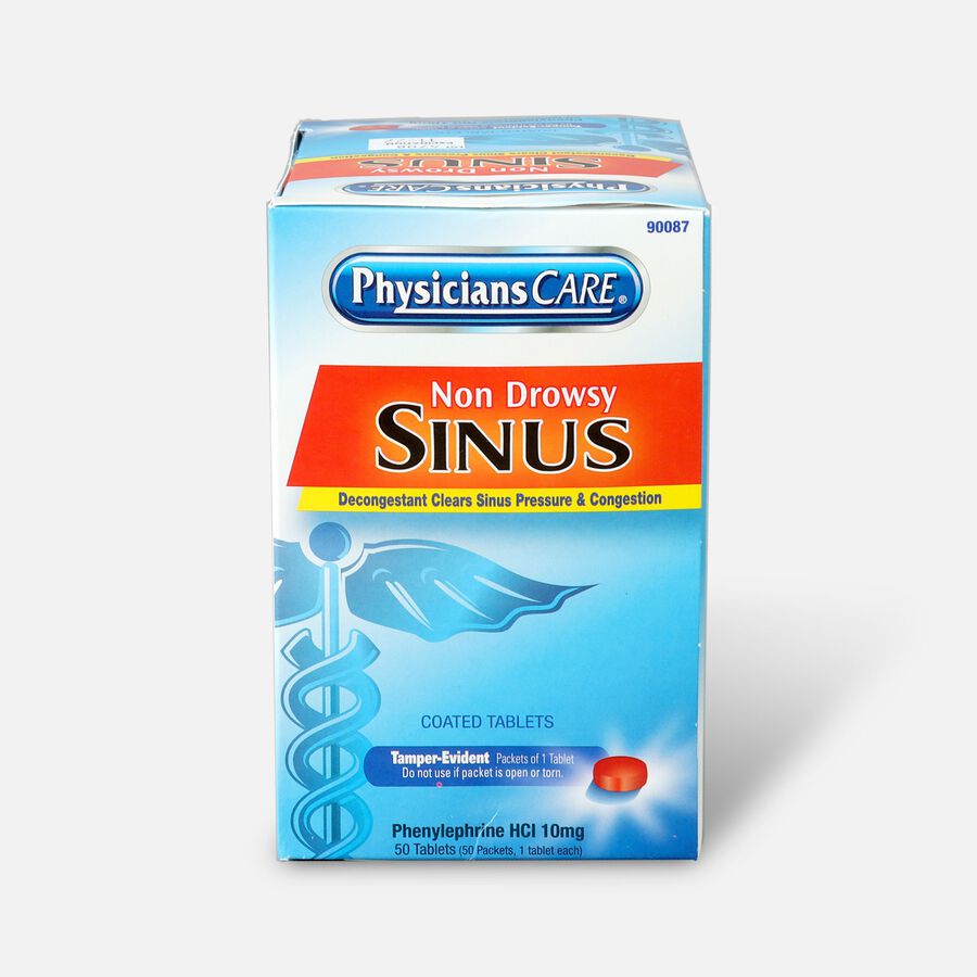 PhysiciansCare Sinus Decongestant, Phenylephrine HCl 10mg, 50ct