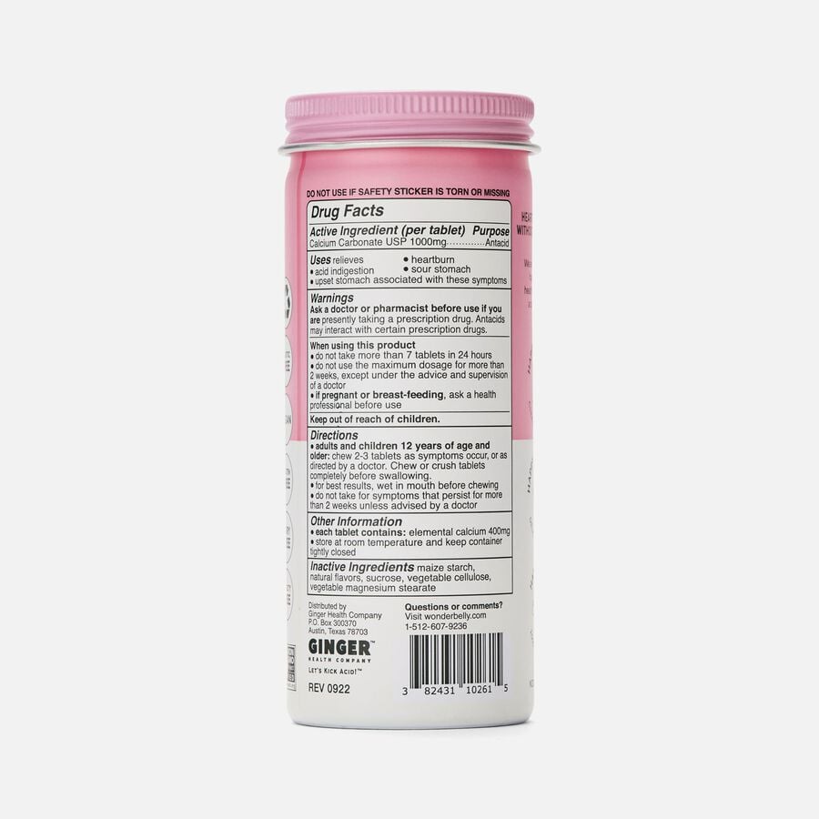 Wonderbelly Antacids, Strawberry Milkshake, 60 ct, , large image number 2