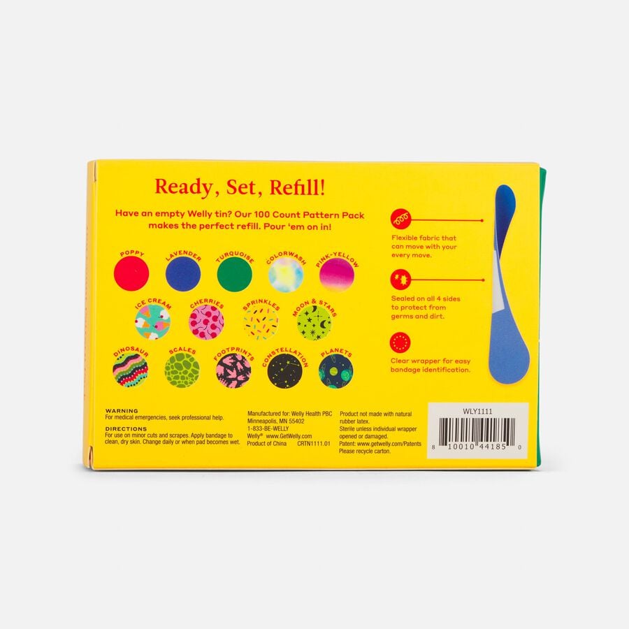 Welly Bravery Bandages Assorted Pattern Value Pack, 100 ct., , large image number 1