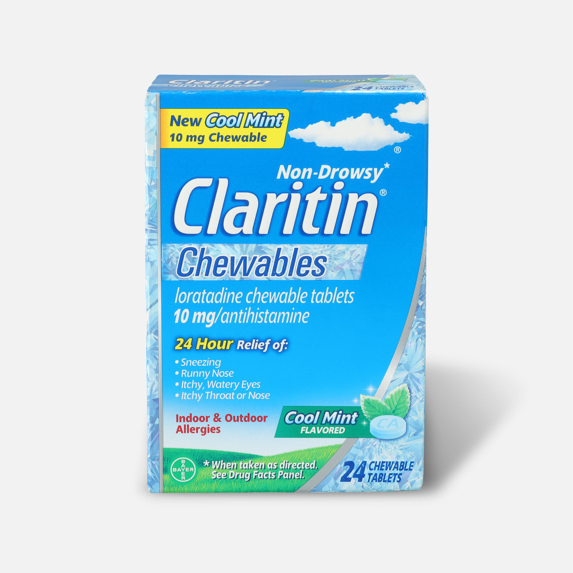 Claritin Allergy Cool Mint Chewables, 24 Count