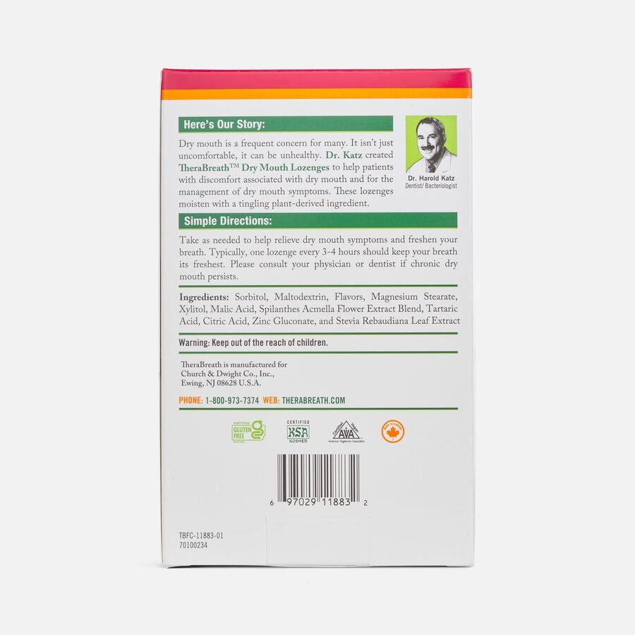TheraBreath Dry Mouth Lozenges, Tart Berry, 100 ct., , large image number 1