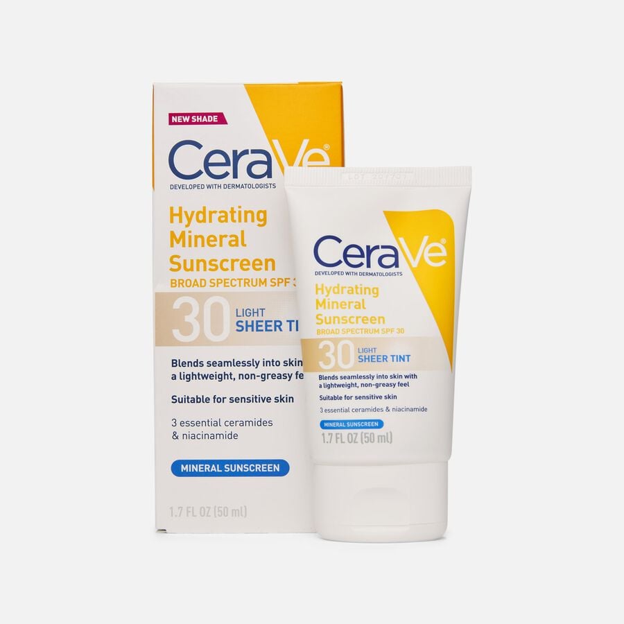 CeraVe Hydrating Mineral Tinted Sunscreen, SPF 30, 1.7 fl oz., , large image number 2