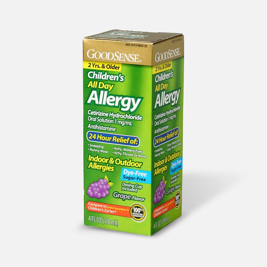 GoodSense® Child All Day Allergy Cetirizine 24-Hr Grape Flavor 4 fl oz., , large image number 2