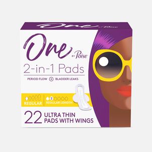 One by Poise Supreme Ultrathin Regular Wing Pad, 22 ct.