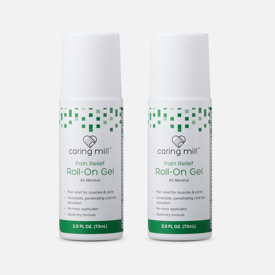 Caring Mill&trade; Menthol Pain Relief Roll-On Gel, 2.5 fl oz. (2-Pack), , large image number 0