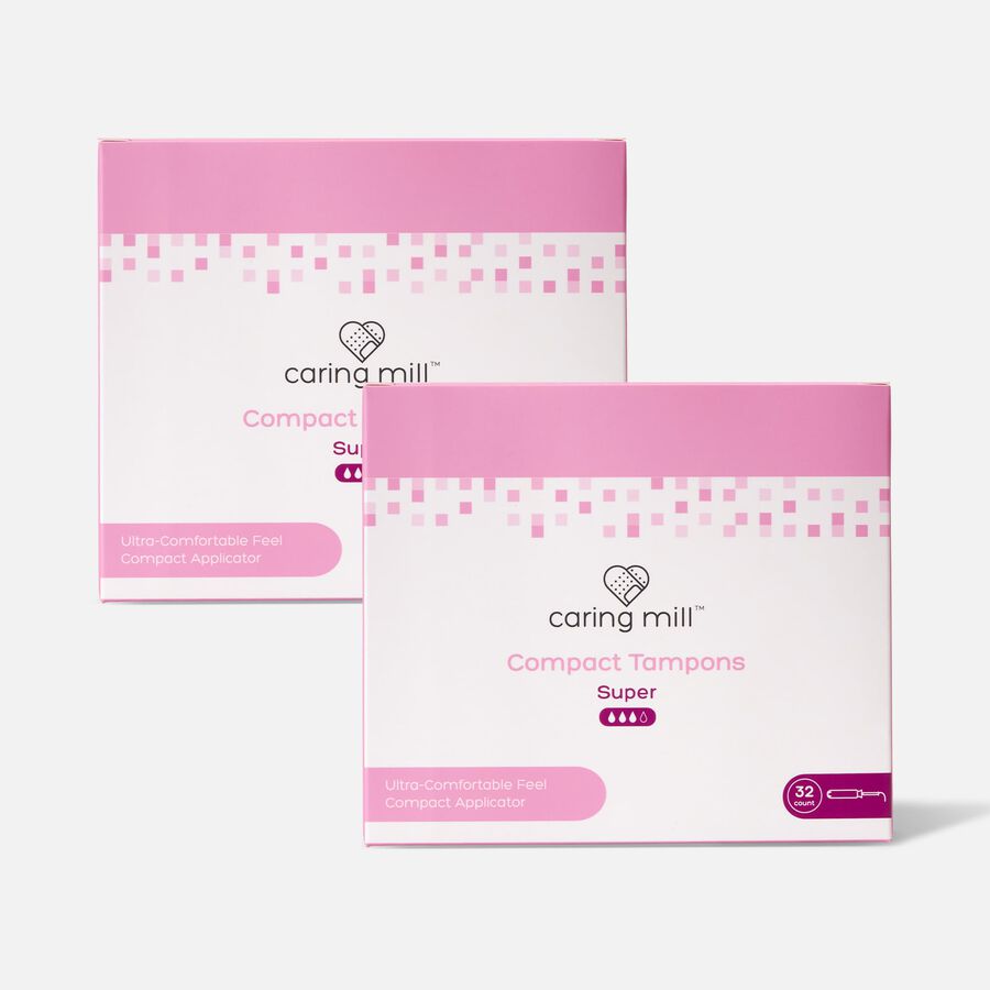 Caring Mill™ Super Compact Tampons, 32 ct. (2-Pack), , large image number 0