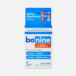 Bonine&reg; MAX Motion Sickness Relief Chewable Tablets, Peppermint, 16 ct.
