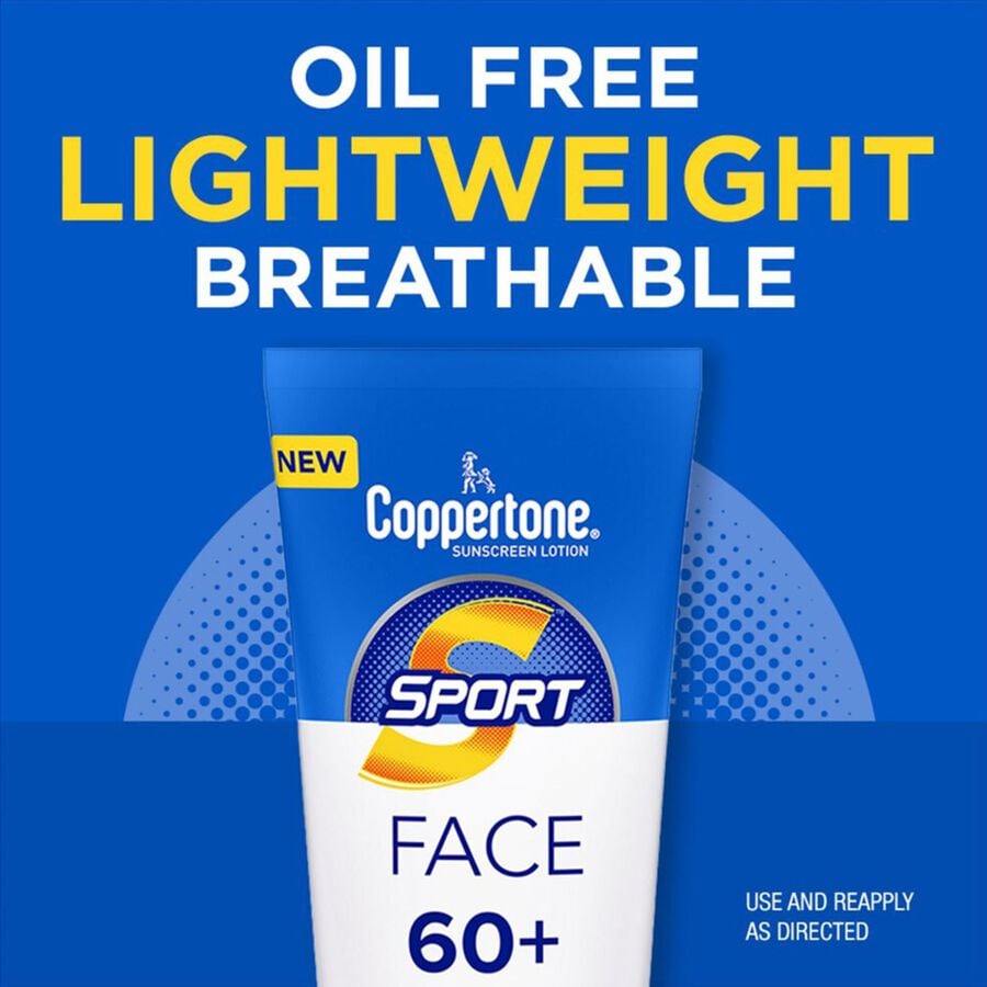 Coppertone Sport Face Sunscreen Lotion, SPF 60+,  2.5 fl oz., , large image number 3