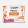The Honey Pot 100% Organic Top Sheet Regular Non Herbal Menstrual Pads, 20 ct., , large image number 1