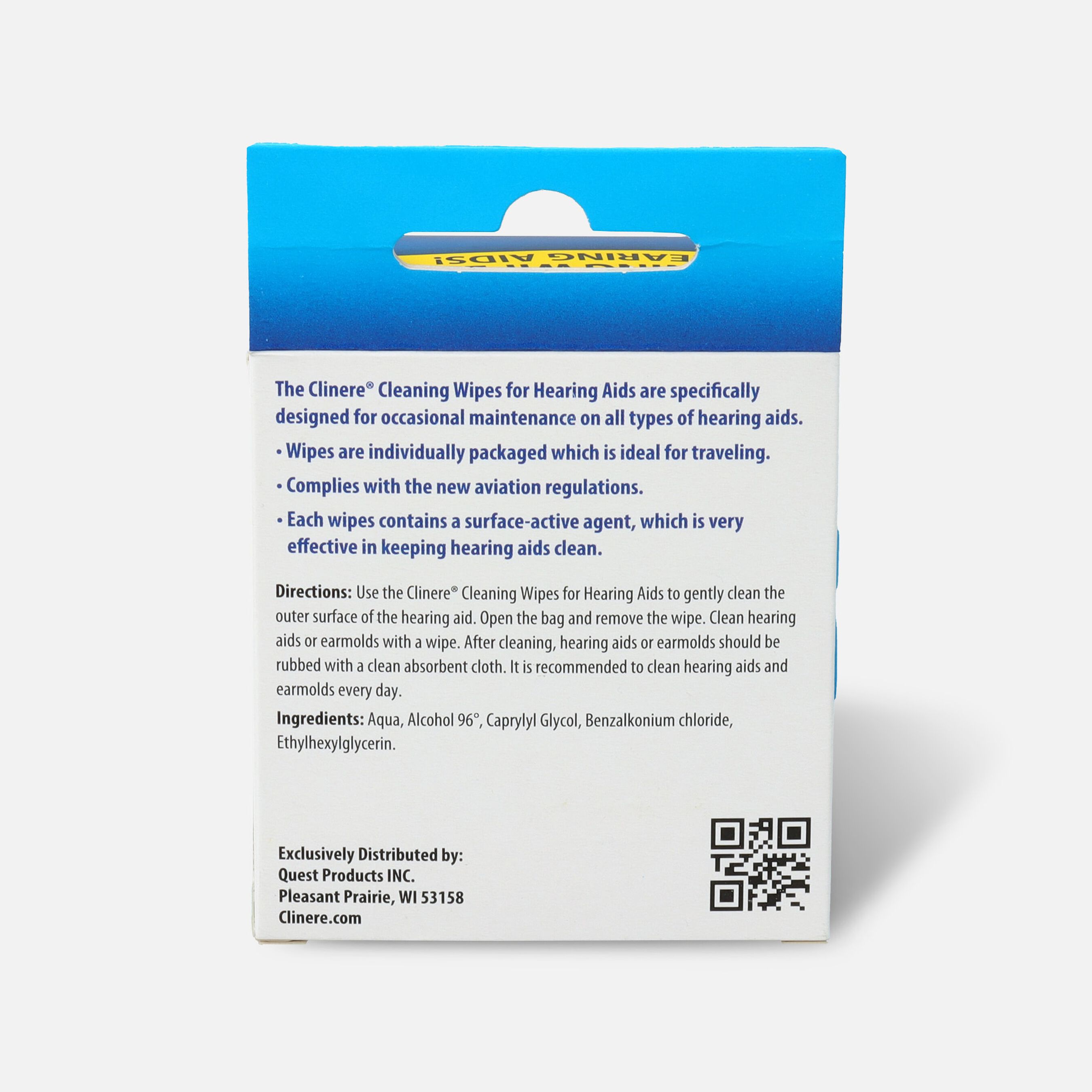 Clinere Hearing Aid Cleaning Wipes, 30 Count