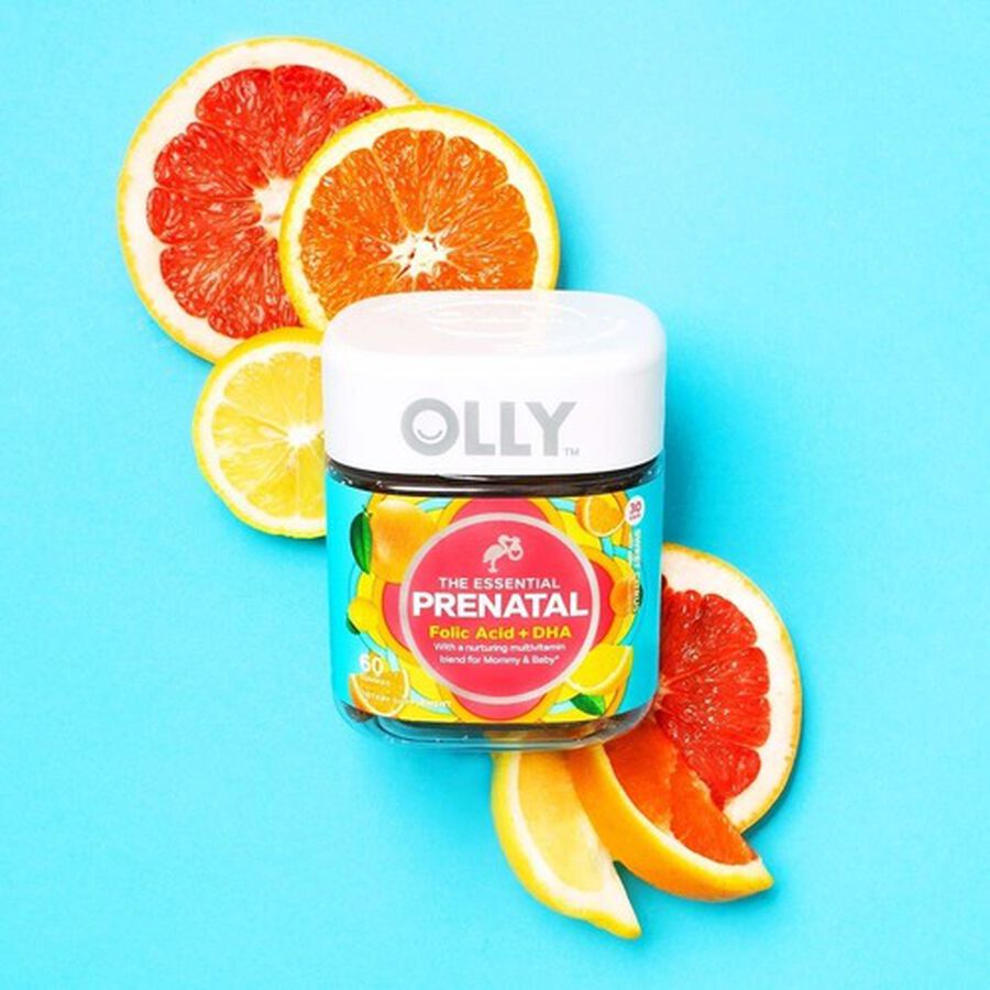 OLLY The Essential Prenatal Gummy Multivitamin, Sweet Citrus, 30 Day