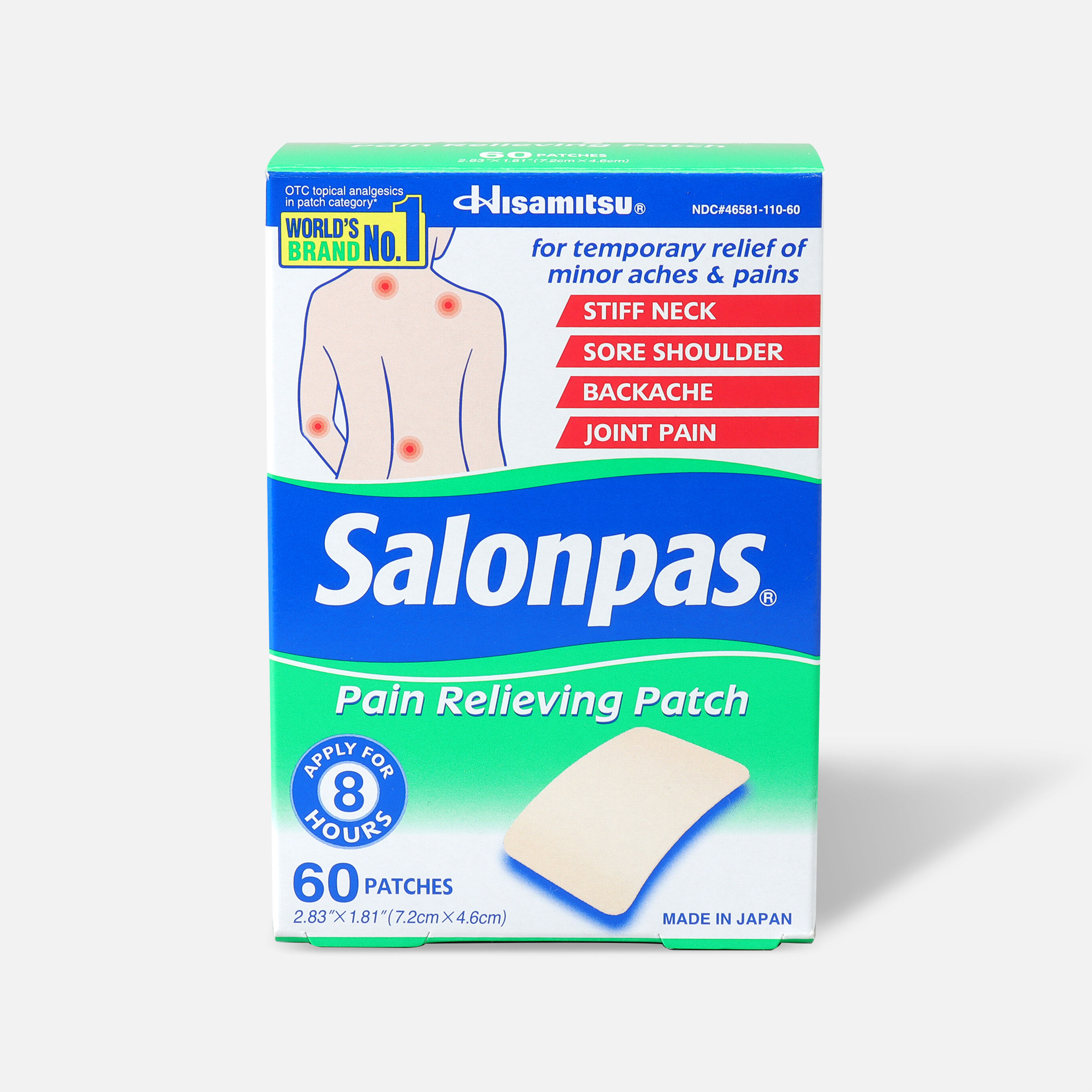 Salonpas Pain Relieving Patch, 60 ct
