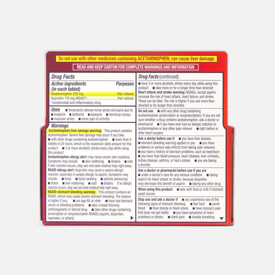 Motrin Dual Action with Tylenol Caplets, 80 ct., , large image number 1