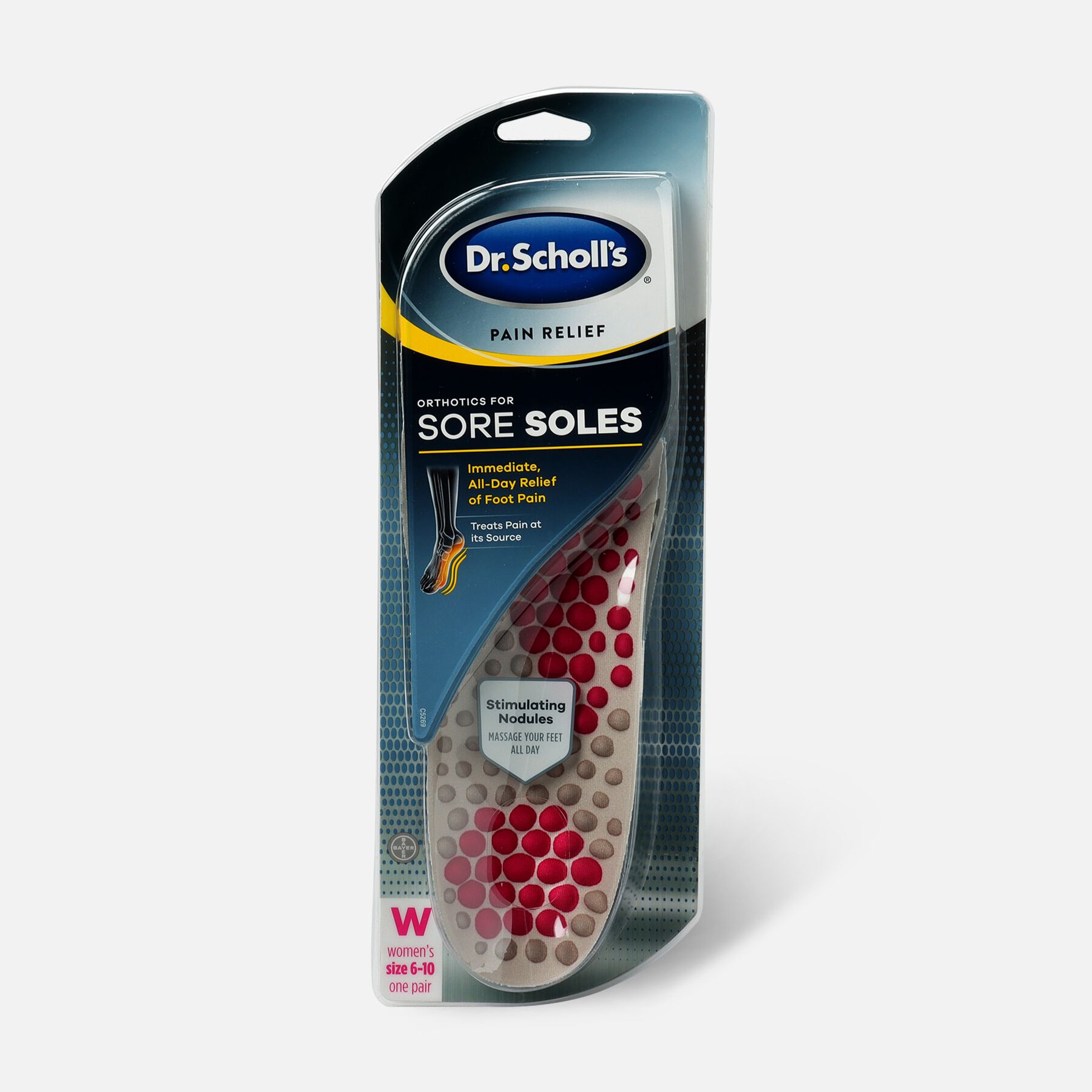 dr scholl's sore soles pain relief orthotics