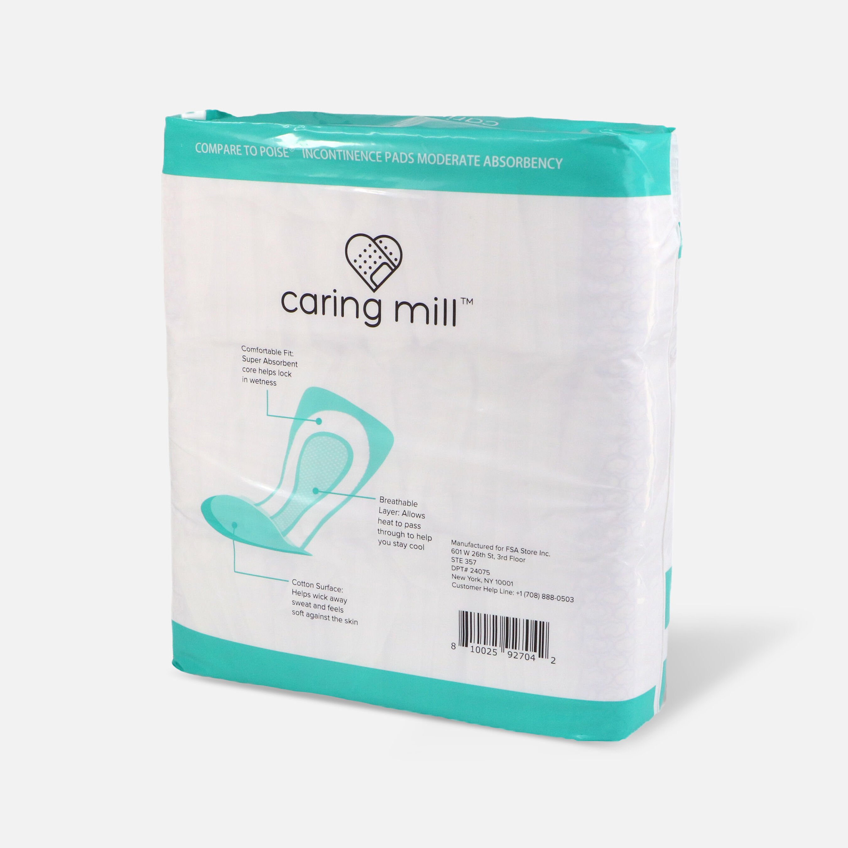 HSA Eligible Caring Mill™ Incontinence Pads for Women, 66 ct. HSA