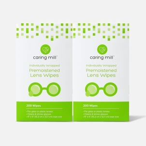 Caring Mill™ Pre-Moistened Lens Wipes, 200 ct. (2-Pack)