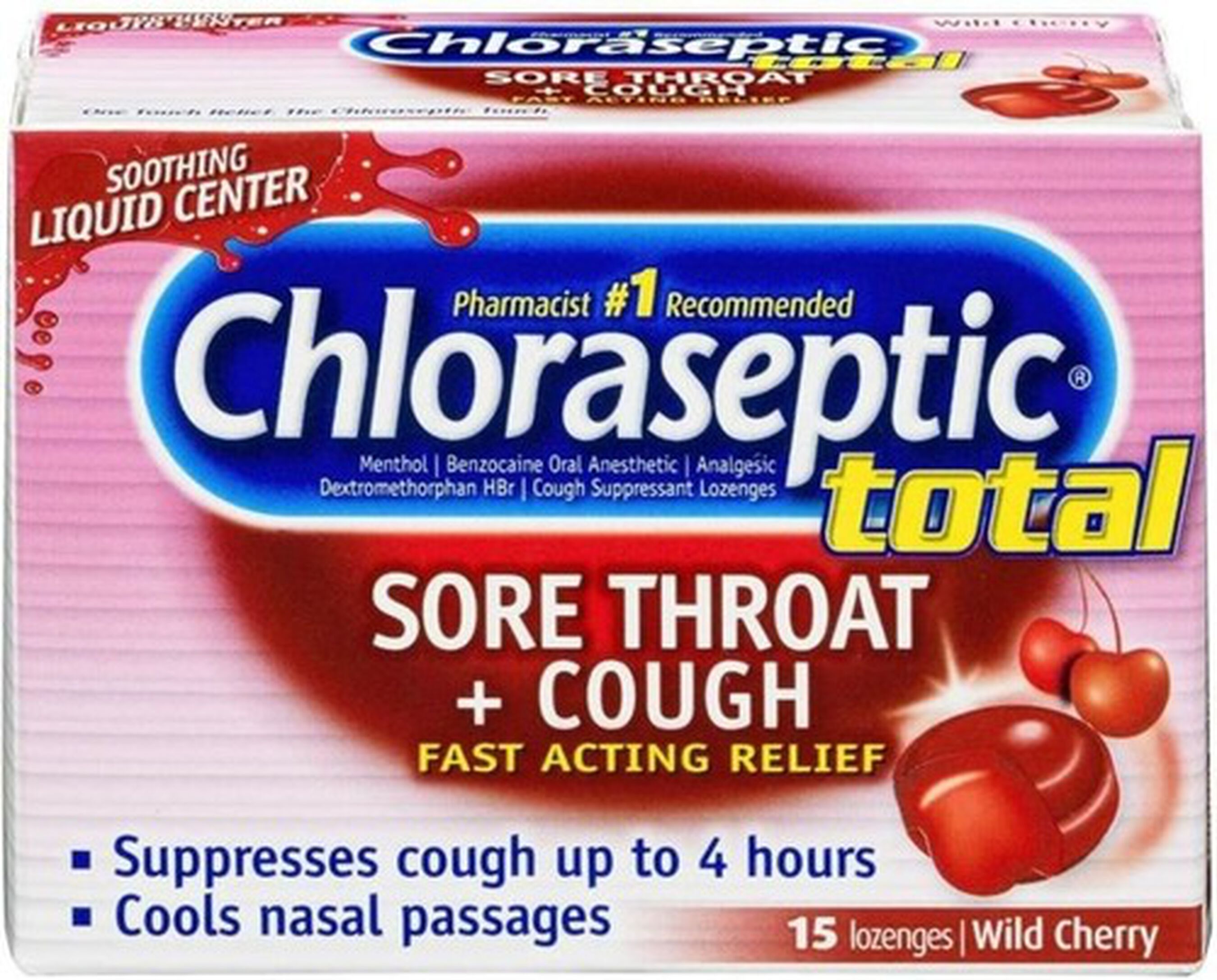 Chloraseptic Total Wild Cherry Sore Throat And Cough Lozenges 15 Ct chloraseptic-total-wild-cherry-sore-throat-and-cough-lozenges-15-ct