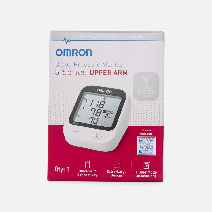 Omron 5 Series Wireless Upper Arm Blood Pressure Monitor, , large image number 1