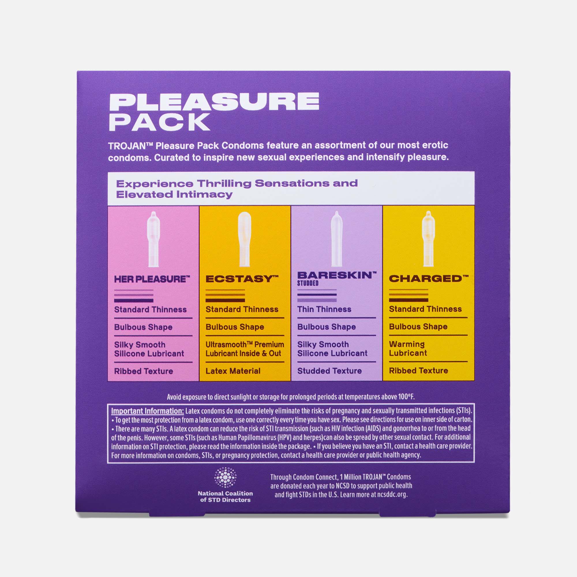 Trojan Latex Condom Pleasure Pack Lubricated, 36 ct. by Trojan