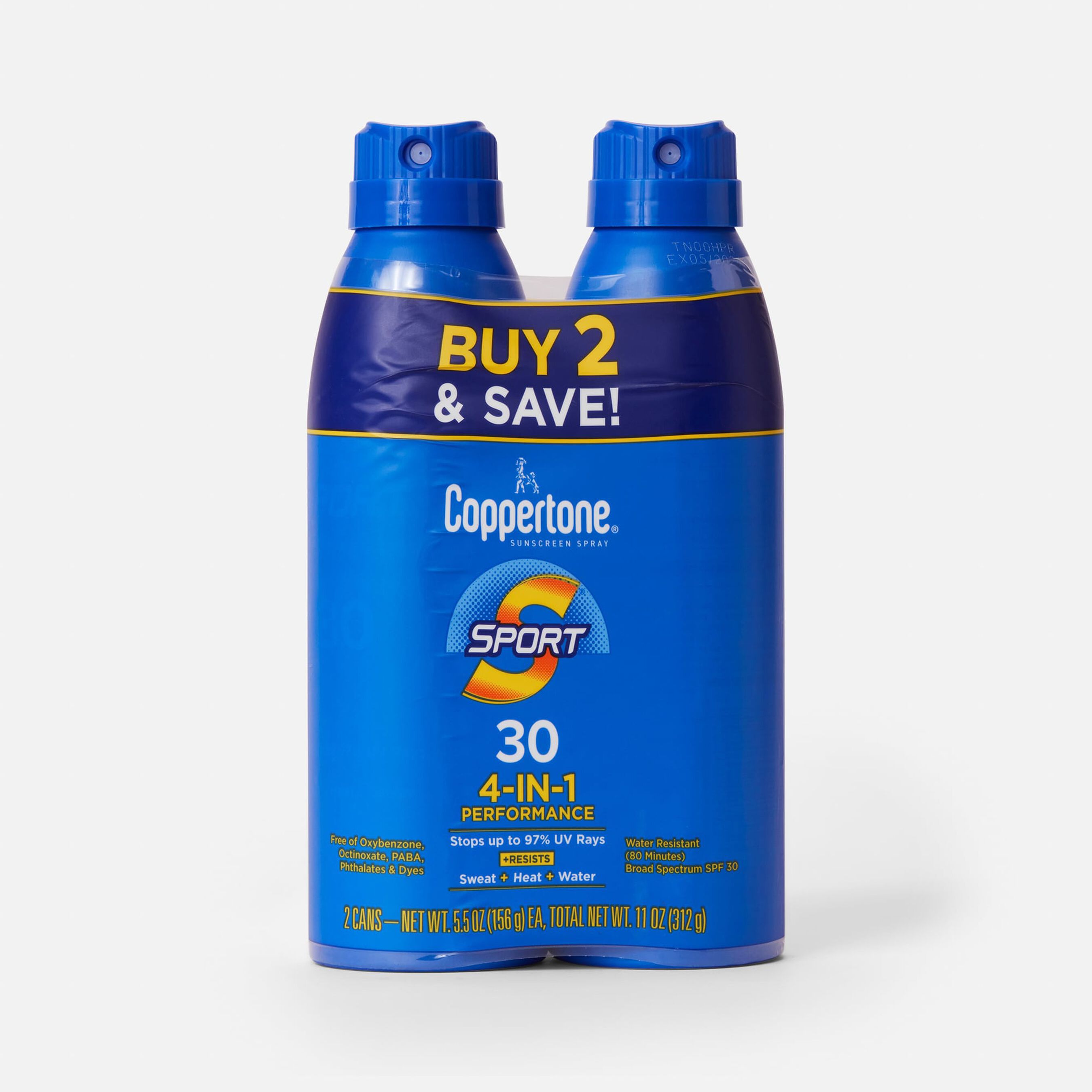 HSA Eligible Coppertone Sport Sunscreen Spray SPF 30, 11 oz. Twin