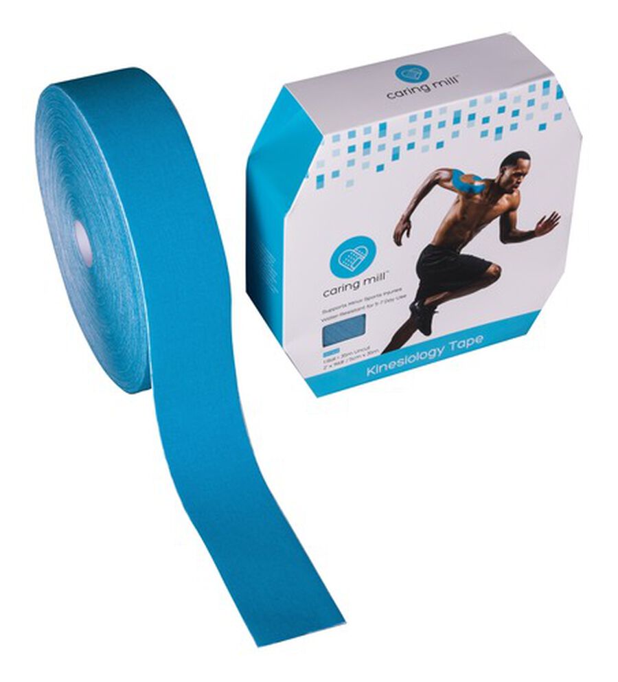 Caring Mill® Kinesiology Tape, 115' Uncut Roll, Blue, Blue, large image number 3