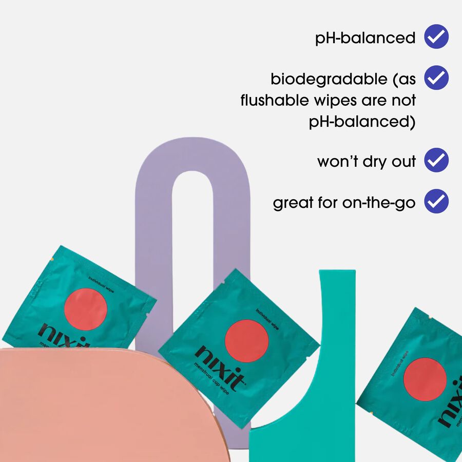 Nixit Menstrual Cup Wipes, 15 ct., , large image number 1