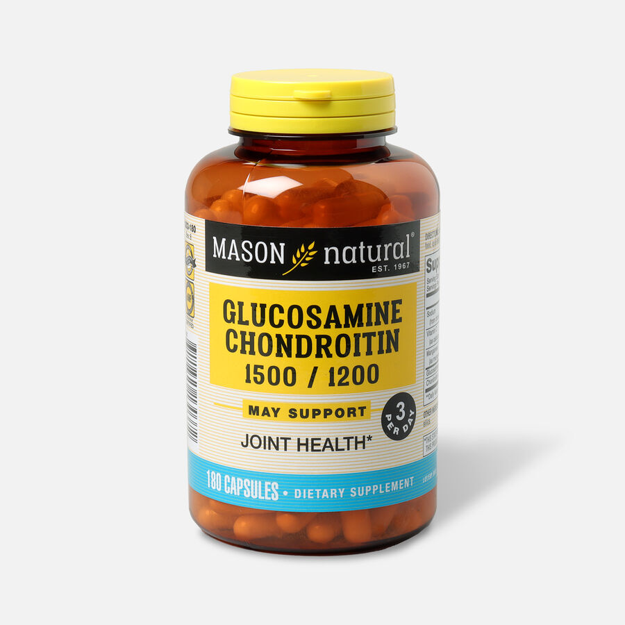 Mason Vitamins Natural Glucosamine Chondroitin Double Strength 1500/1200 3 per Day, 280 Capsules, , large image number 0
