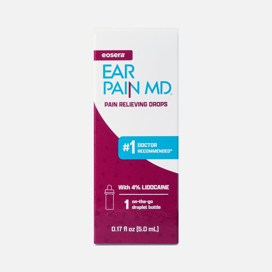 eosera&reg; EAR PAIN MD&reg; Relief Drops with 4% Lidocaine, 0.17 fl. oz., , large image number 0