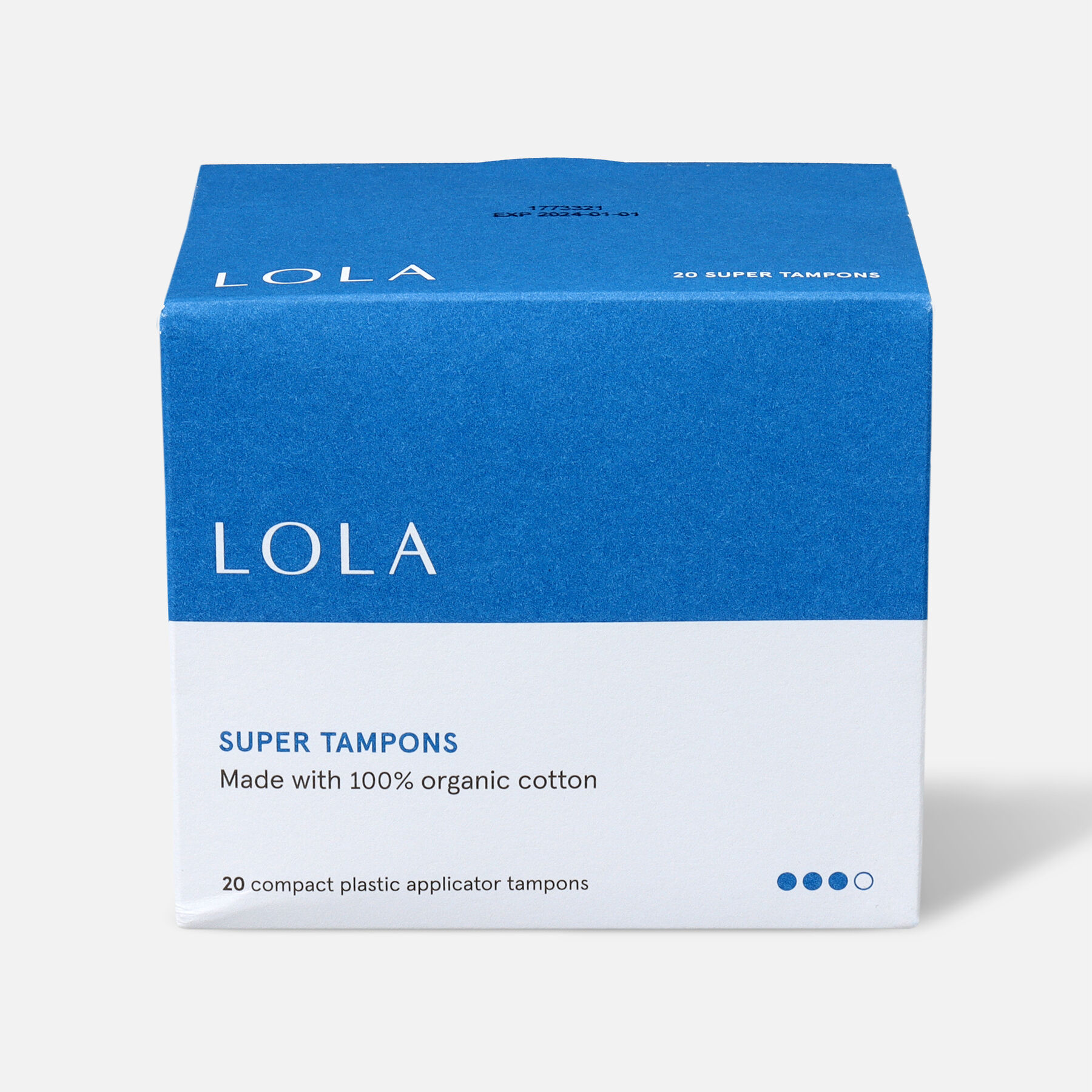 LOLA Tampons, Compact Plastic Applicator, 20ct