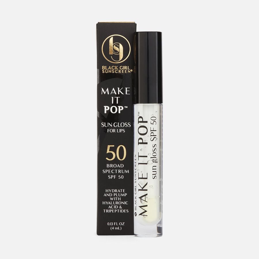 Black Girl Sunscreen Make It Pop Sungloss Sunscreen Lip Gloss, SPF 50, 0.13 fl oz., , large image number 0