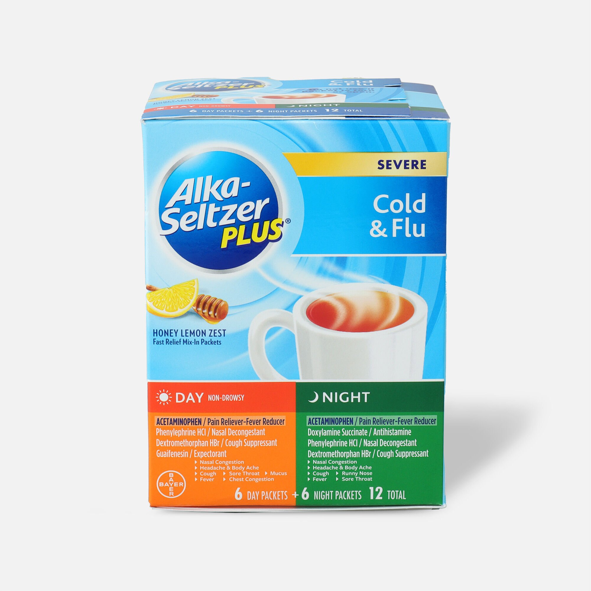 Alka-Seltzer Plus Powder - Severe Cold & Flu, Day & Night Powder ...