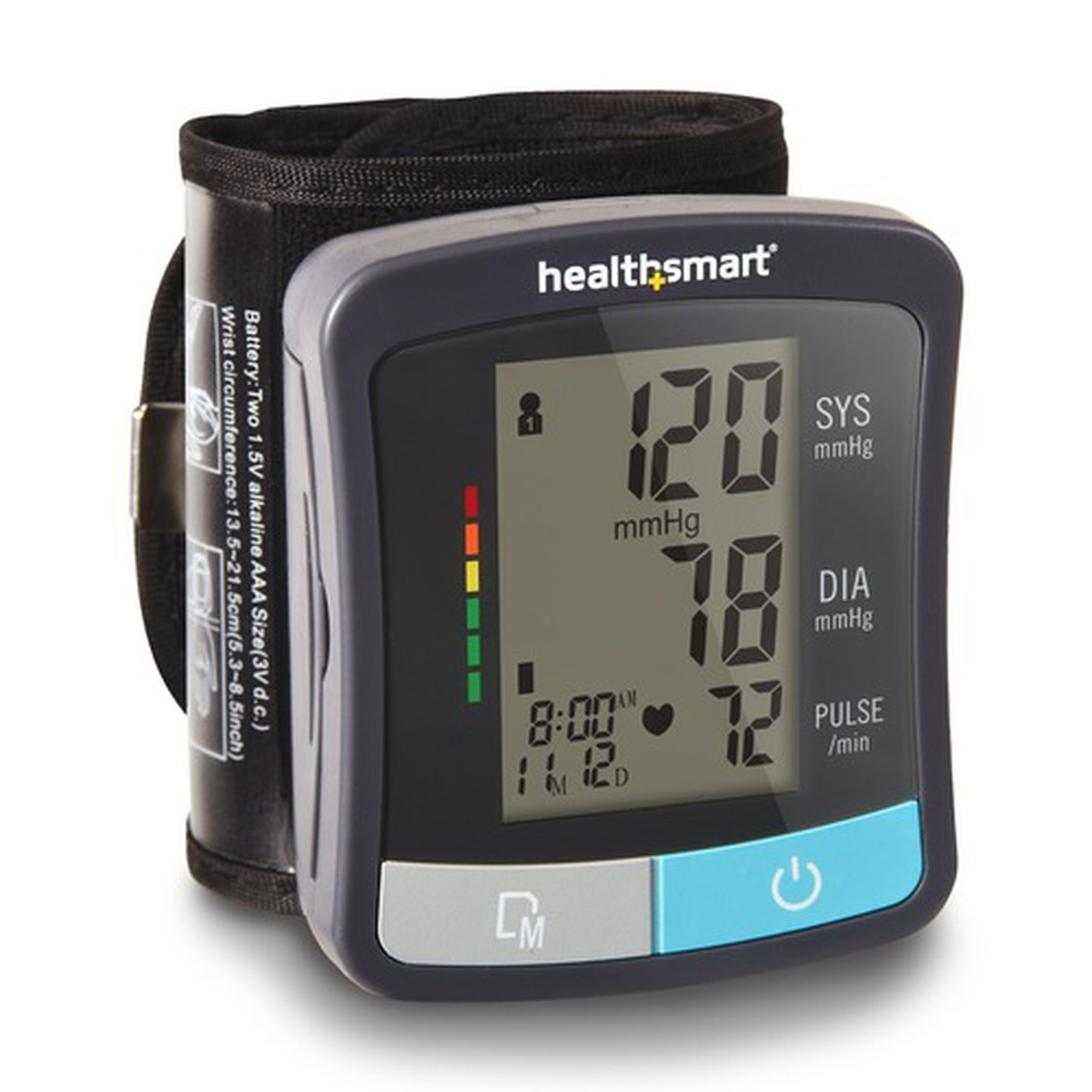 HealthSmart Standard Series LCD Wrist Digital Blood Pressure Monitor