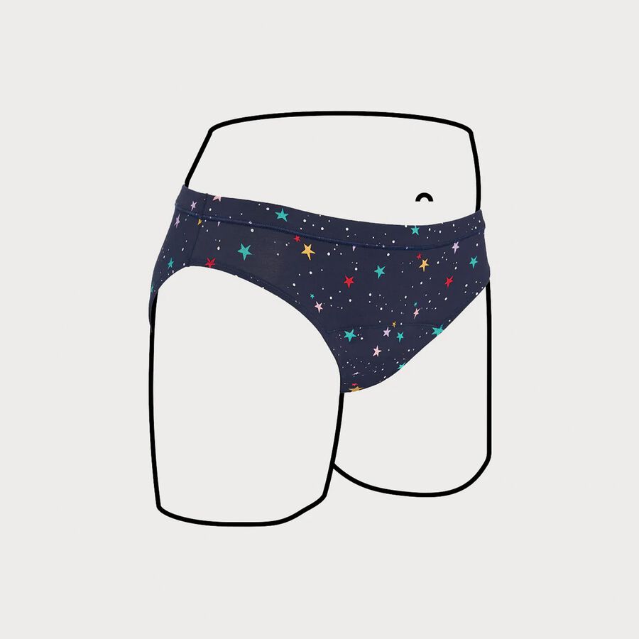 Thinx Teens All Day Bikini, Lucky Stars, , large image number 1