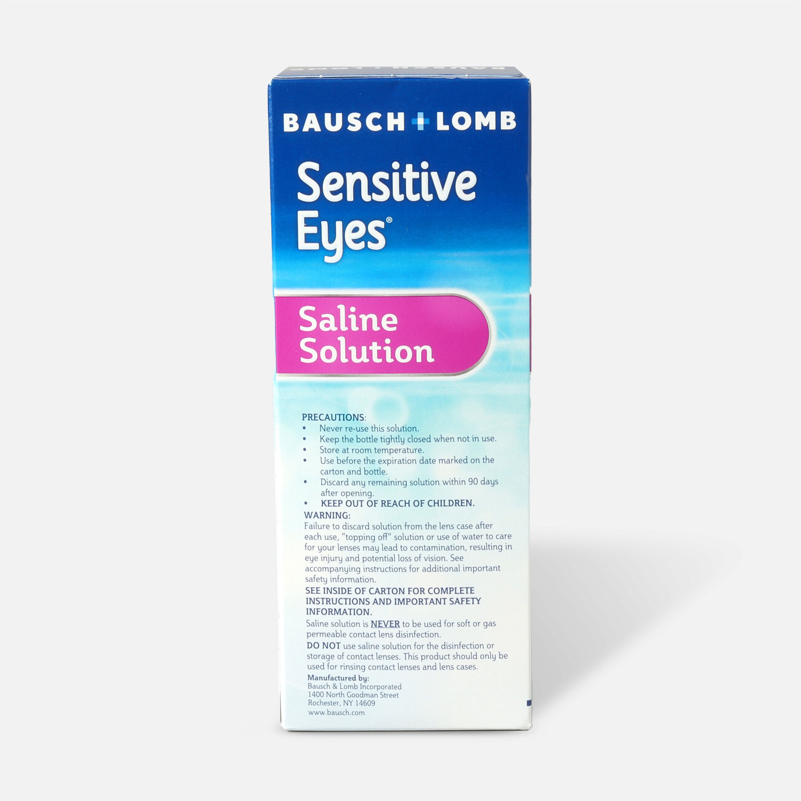 Sensitive Eyes Plus Saline Solution For Soft Contact Lenses, With Potassium, 12 fl oz