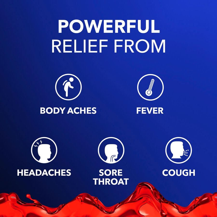 Vicks&reg; DayQuil&trade; and NyQuil&trade; Intense Flu Multi-symptom Liquid Combo-Pack, Cherry, 12 fl oz., , large image number 2