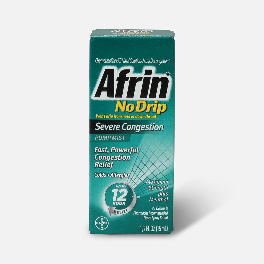 Afrin No Drip Severe Congestion Pump Nasal Mist, .5 oz., , large image number 1
