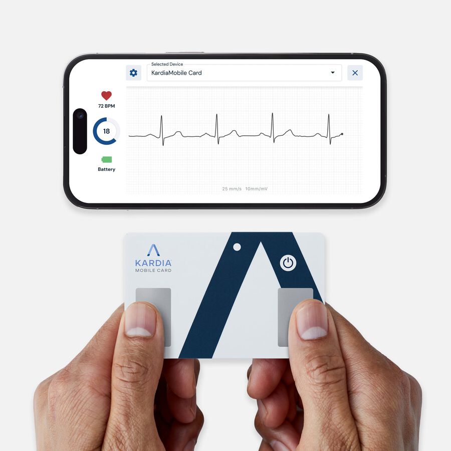 AliveCor KardiaMobile Card Personal EKG Monitor, , large image number 0