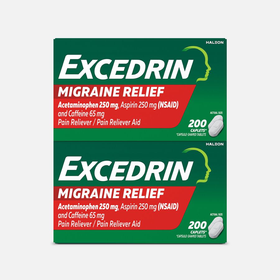 Excedrin Migraine Extra Strength Caplets, 200 ct. (2-Pack), , large image number 0