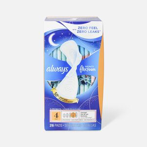 Always Radiant Flex Foam Heavy Flow Absorbency Pads With Wings - Scented -  Size 2 - 26ct : Target