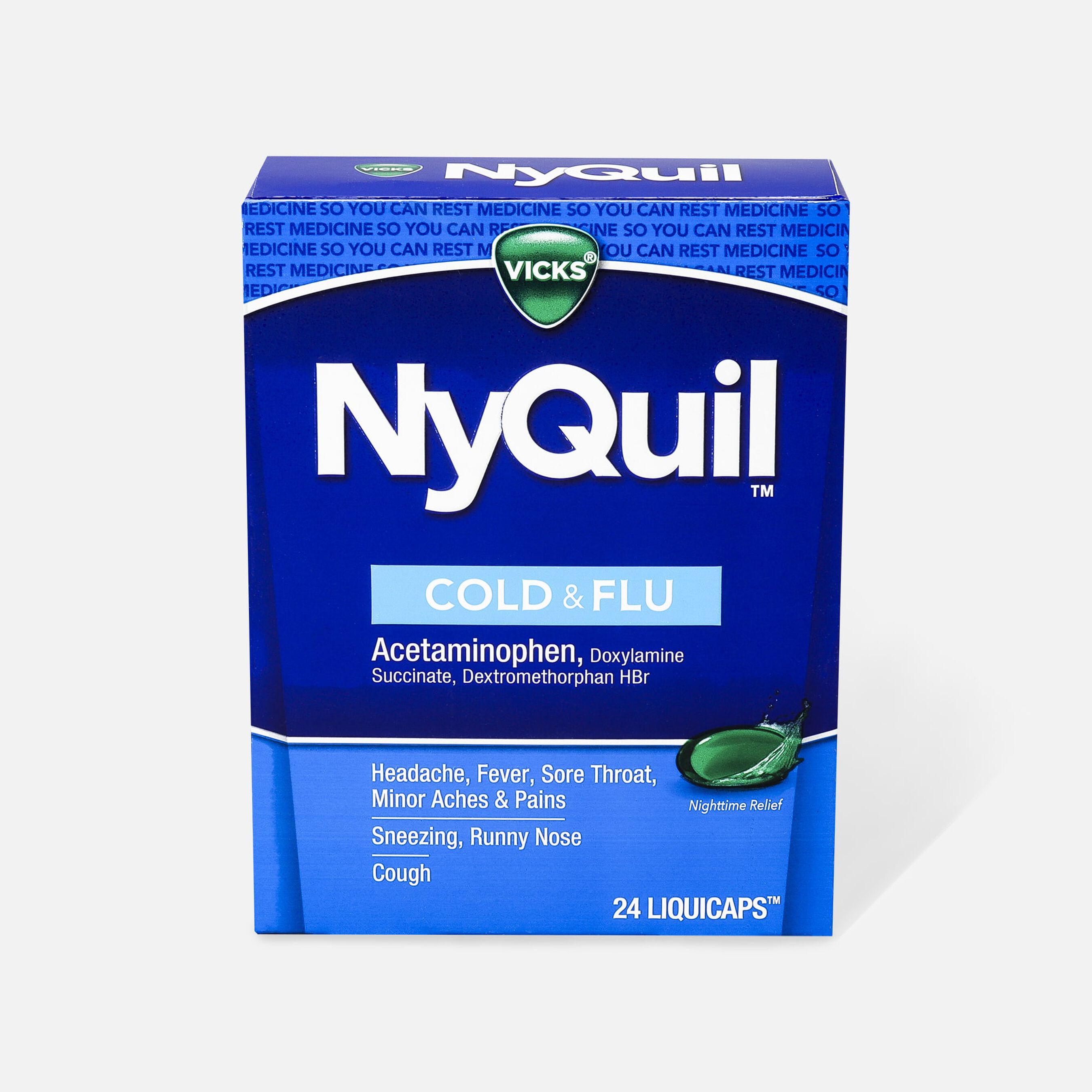 HSA Eligible Vicks NyQuil Cold and Flu Liquicaps, 24 ct. HSA Eligible